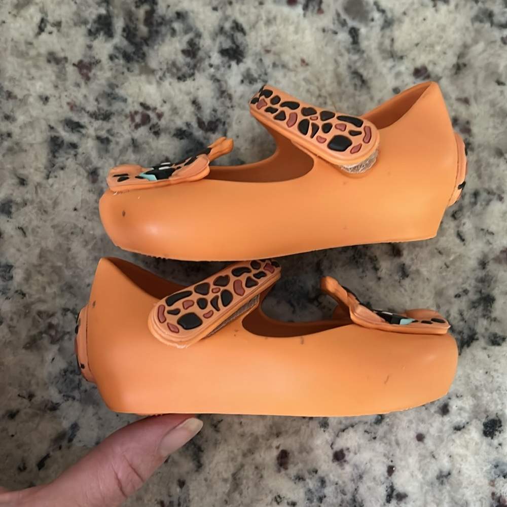 Mini Melissa Ultra Girl orange giraffe Mary Jane shoes‎ Size 5 - Picture 2 of 7